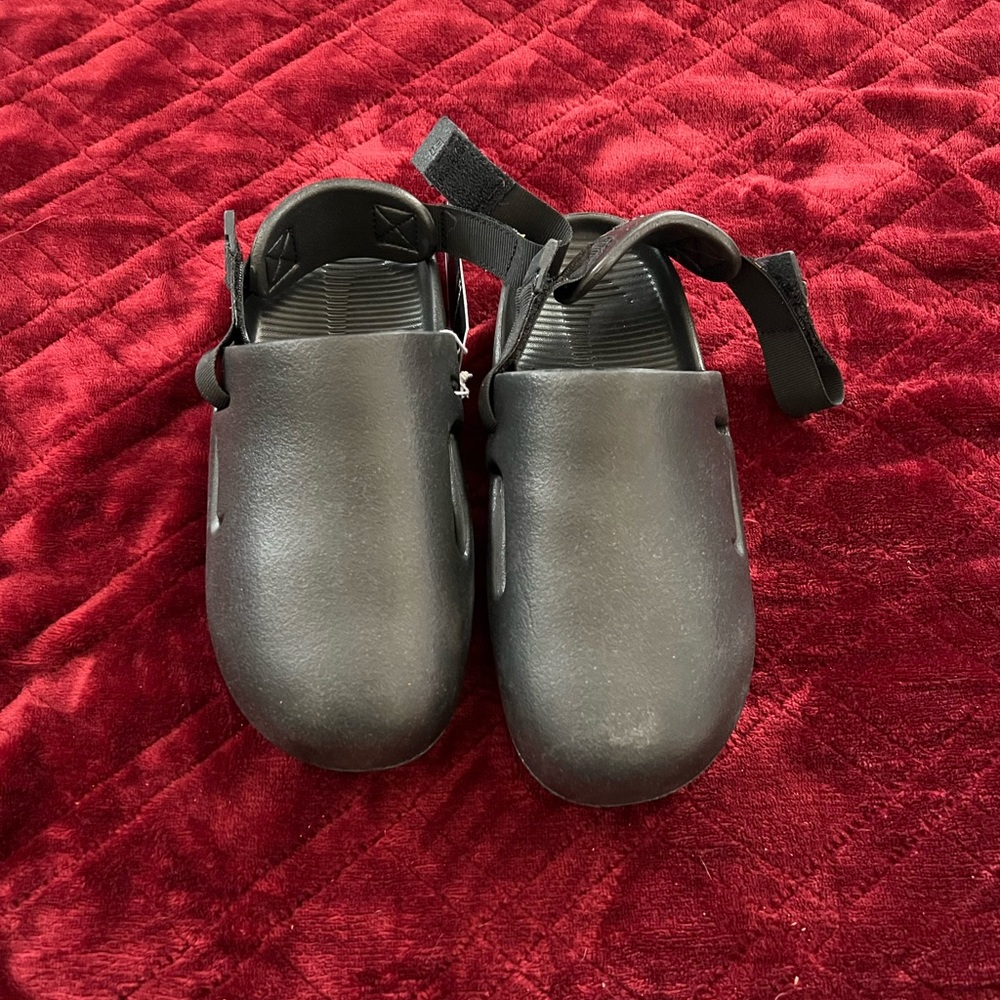 Women’s Nike Calm Mule Black Slip-On Shoes with Velcro